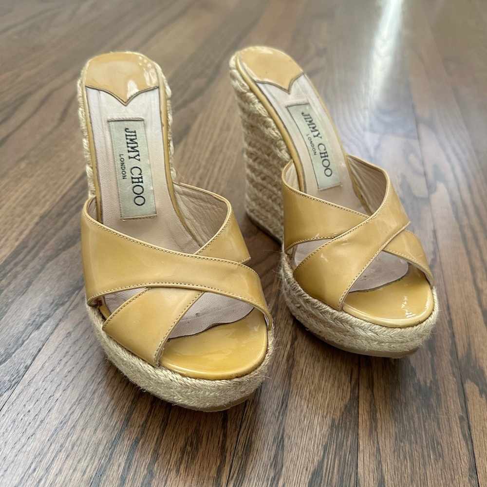 Jimmy Choo platform espadrille sandals size 36